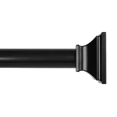 Kenney Shower Rods Rust Resistant Adjustable Shower Curtain Rod In Black