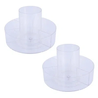 Kenney Storage Made Simple Lazy Susan 360° Rotating Countertop Makeup Organizer In Clear