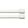 Kenney Strafford 2pk Spring 7/16 In Tension Curtain Rod In White