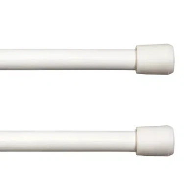Kenney Strafford 2pk Spring 7/16 In Tension Curtain Rod In White