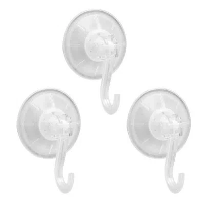 Kenney Suction Cup Wall Mounted Towel Hook In Clear