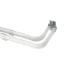 Kenney Superior Hold Premium Lockseam Double Curtain Rod In White