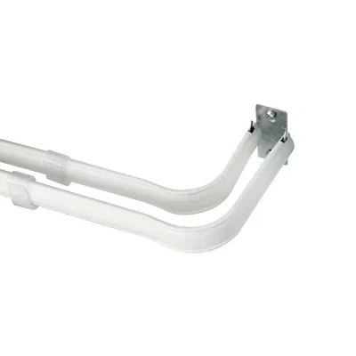Kenney Superior Hold Premium Lockseam Double Curtain Rod In White