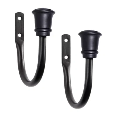 Kenney Trumpet 2-pc. Curtain Holdback In Black