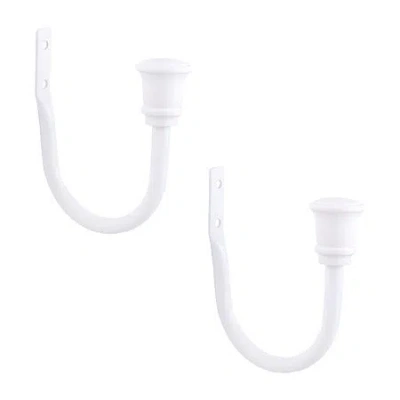 Kenney Trumpet 2-pc. Curtain Holdback In White