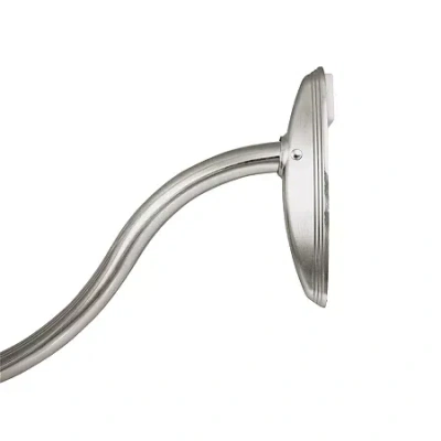 Kenney Twist & Fit No Tools Curved 57-72 In Adjustable Tension Shower Curtain Rod In Silver
