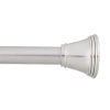 Kenney Twist & Fit No Tools Gloria 42-72 In Adjustable Tension Shower Curtain Rod In Silver