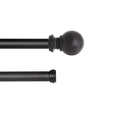 Kenney Wakefield Double Curtain Rod In Black
