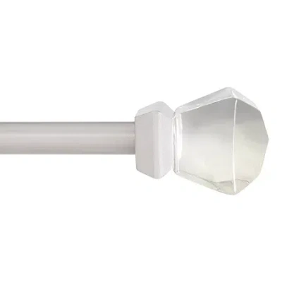 Kenney Walton Acrylic 5/8 In Adjustable Curtain Rod In Silver