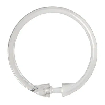Kenney Wayfair Basics Smooth Shower Rings Round Plastic Shower Curtain Rings In Clear