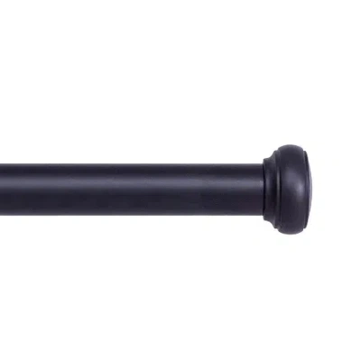 Kenney Weaver 1 In Adjustable Curtain Rod In Black
