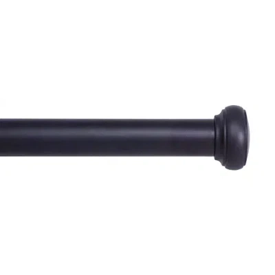 Kenney Weaver Indoor/outdoor Rust-resistant 1 In Adjustable Curtain Rod In Black