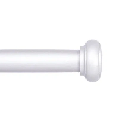 Kenney Weaver Premium Decorative Window Curtain Rod 1 In Adjustable Curtain Rod In Silver