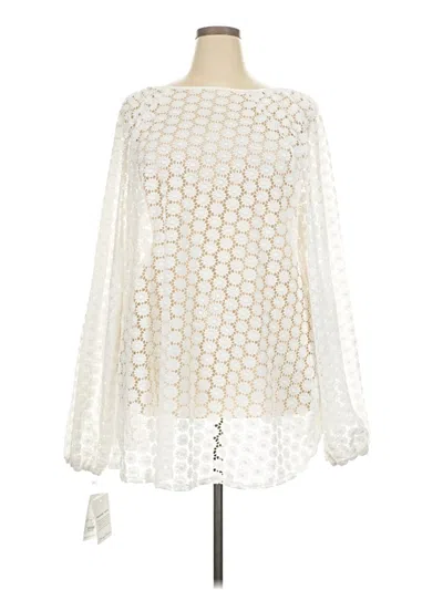 Kenny Flowers Long Sleeve Blouse In White