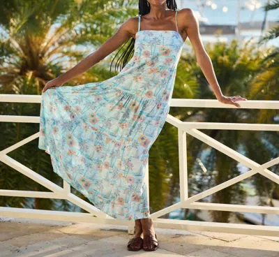 Kenny Flowers The Bvis Maxi Dress In Light Blue In Multi