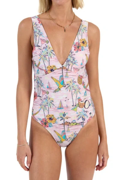 Kenny Flowers The Margaritaville Wastin' Away Again Sculpt One Piece In Pink