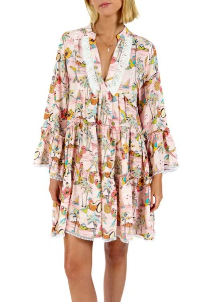 Kenny Flowers The Margaritaville Wastin' Away Again Tunic Dress In Pink