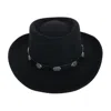 Kenny K Men's Australian Wool Felt Gambler Hat With Concho Hatband In Black