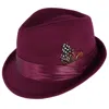 Kenny K Men's Dressy Faux Felt Fedora With Feather In Multi