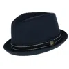 Kenny K Men's Upturned Brim Fedora With Hatband In Blue
