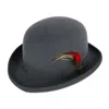 Kenny K Men's Wool High Derby Hat With Grosgrain Hatband In Black
