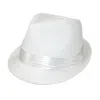 Kenny K Wedding Formal Dress Fedora Hat In White