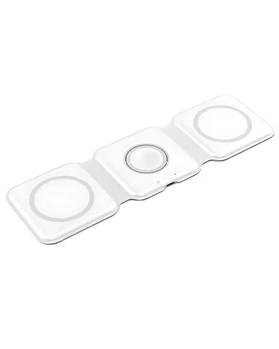 Kenro 3-in-1 Magnetic Wireless Charger Pad Stand In Silver