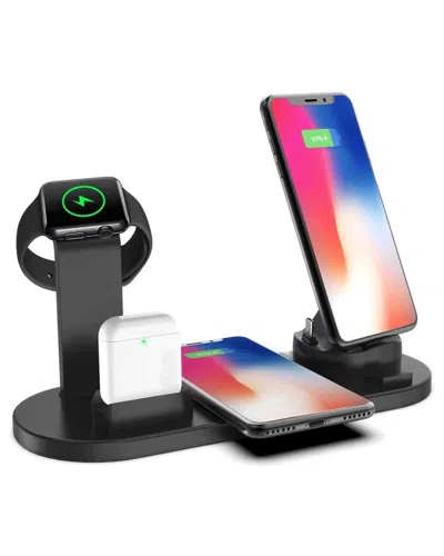 Kenro 6-in-1 Wireless Charging Station & Watch Charger In Black