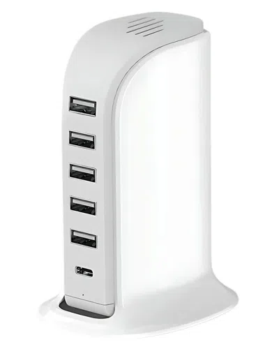 Kenro 6-in-1 Usb Charging Station In White