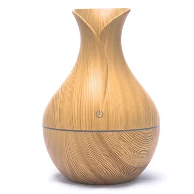 KENRO MINI AROMATHERAPY HUMIDIFIER COOL MIST LED NIGHT LIGHT DIFFUSER - DARK WOOD