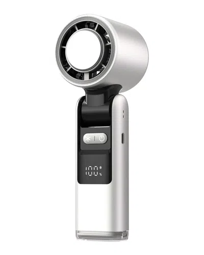 Kenro Mini Portable Folding Fan In Silver