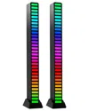 Kenro Pack Of 2 Sound Activated Multi-color Light Bars In Black