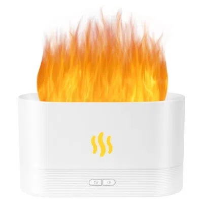KENRO USB ESSENTIAL OIL DIFFUSER ULTRASONIC FLAME HUMIDIFIER LED - WHITE