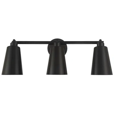 Kenroy Home Alvar 3-light Matte Black Vanity Light