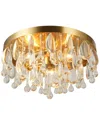 Kenroy Home Cascade 3-light Flush Mount In Gold