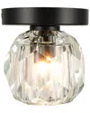 Kenroy Home Chateau 1-light Flush Mount In Black