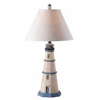 Kenroy Home Coastal 32" Antique White Nantucket Lighthouse Table Lamp In Neutral