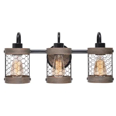 Kenroy Home Cozy 21" Wide Oil-rubbed Bronze 3-light Vanity Bath Light In Brown