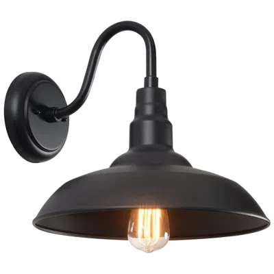 Kenroy Home Dale 13" High Black Finish Barn Light Wall Sconce