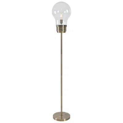 Kenroy Home Edison 71 1/2" High Antique Brass Glass Bulb Floor Lamp In White