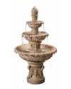 Kenroy Home Ibiza 3-tier Floor Fountain In Brown