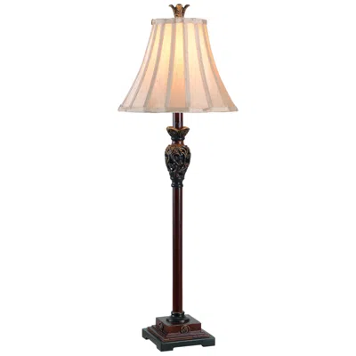 Kenroy Home Iron Lace Golden Ruby Buffet Table Lamp In Nude