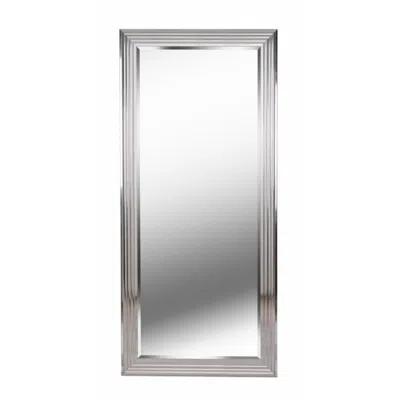 Kenroy Home Lyonesse 30" X 66" Rectangular Chrome Floor Mirror In Silver