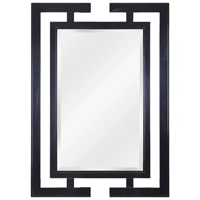 Kenroy Home Mikoto 41" X 29" Gloss Black Rectangular Wall Mirror
