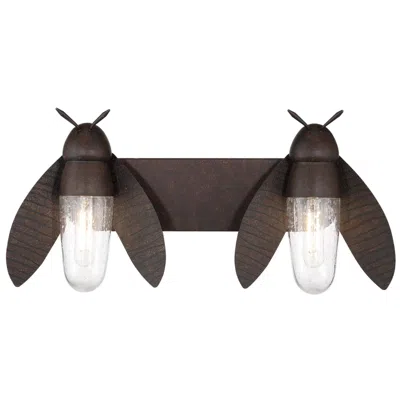 Kenroy Home Nightflight 23" Wide 2-light Rustic Bronze Vanity Light In Brown