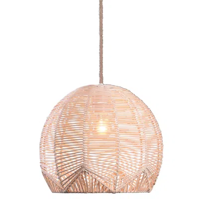 Kenroy Home Noel 11.81" High White Rattan Pendant