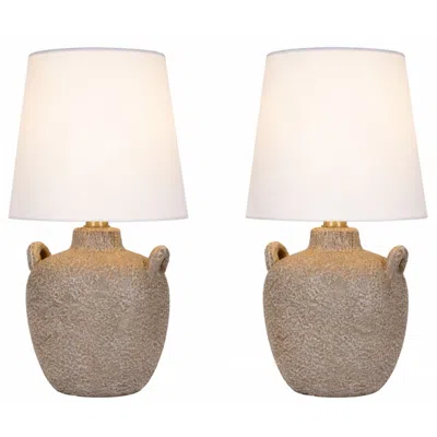 Kenroy Home Nora 16" High Greige Table Lamp - Set Of 2 In Brown
