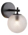 Kenroy Home Prismatic 1-light Wall Sconce In Black