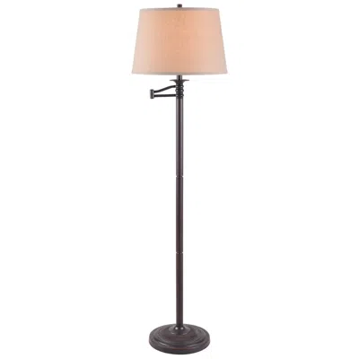 Kenroy Home Riverside 59" High Copper Bronze Swing Arm Floor Lamp In Metallic