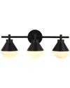 Kenroy Home Schoolhouse 3-light Vanity Light In Black